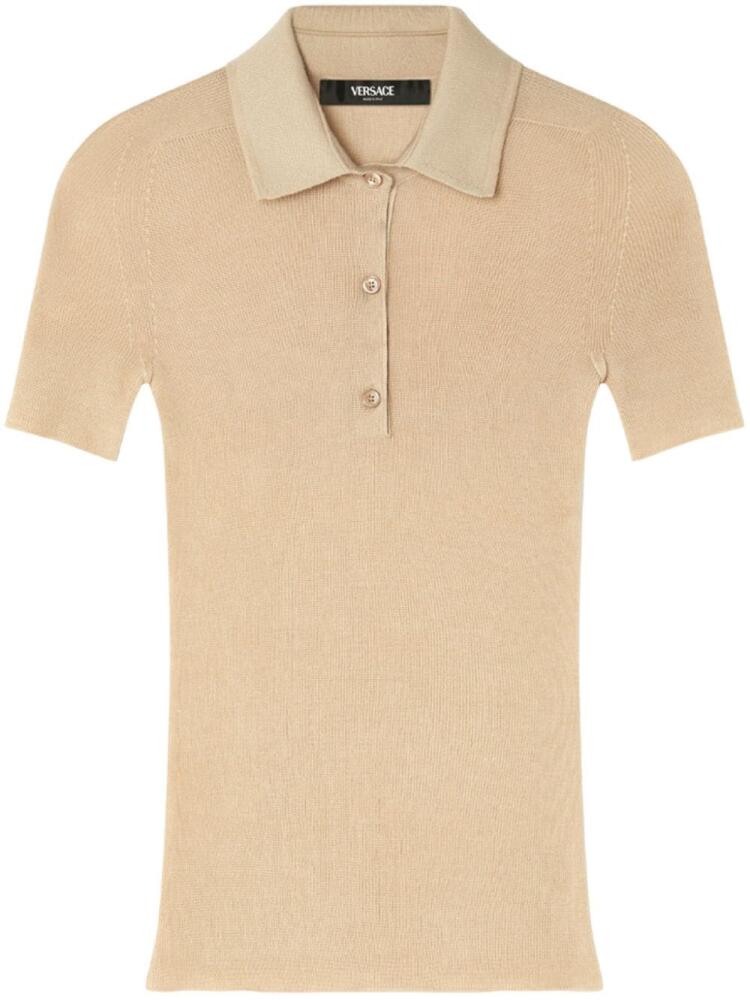 Versace knitted polo shirt - Neutrals Cover