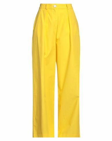 Rowen Rose Woman Pants Yellow Cotton Cover