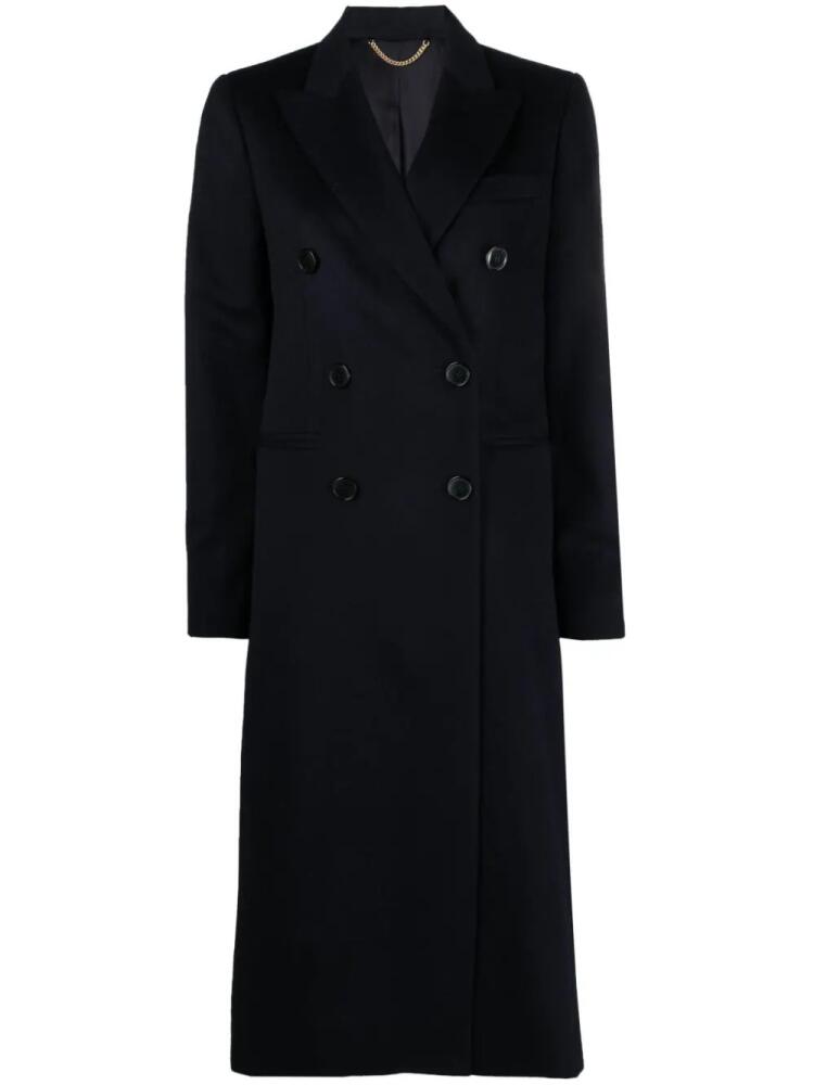 Victoria Beckham wool blend double-breasted coat - Blue Cover