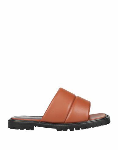 Staud Astro Slide Woman Sandals Tan Polyurethane Cover