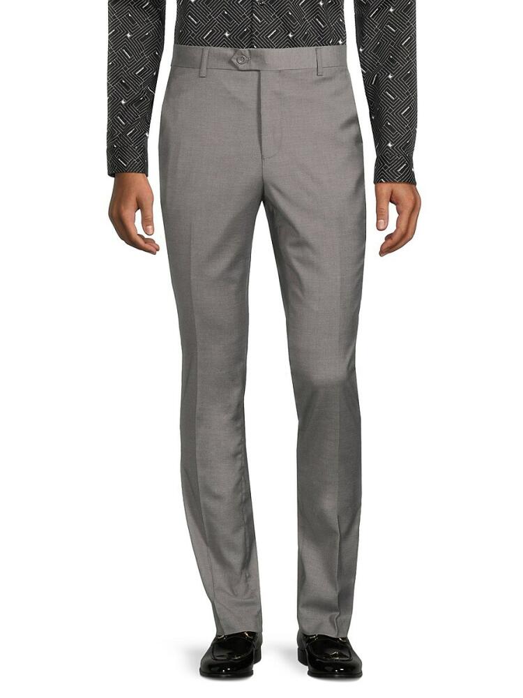 Tahari Men's Slim Fit Dress Pants - Grey Cover