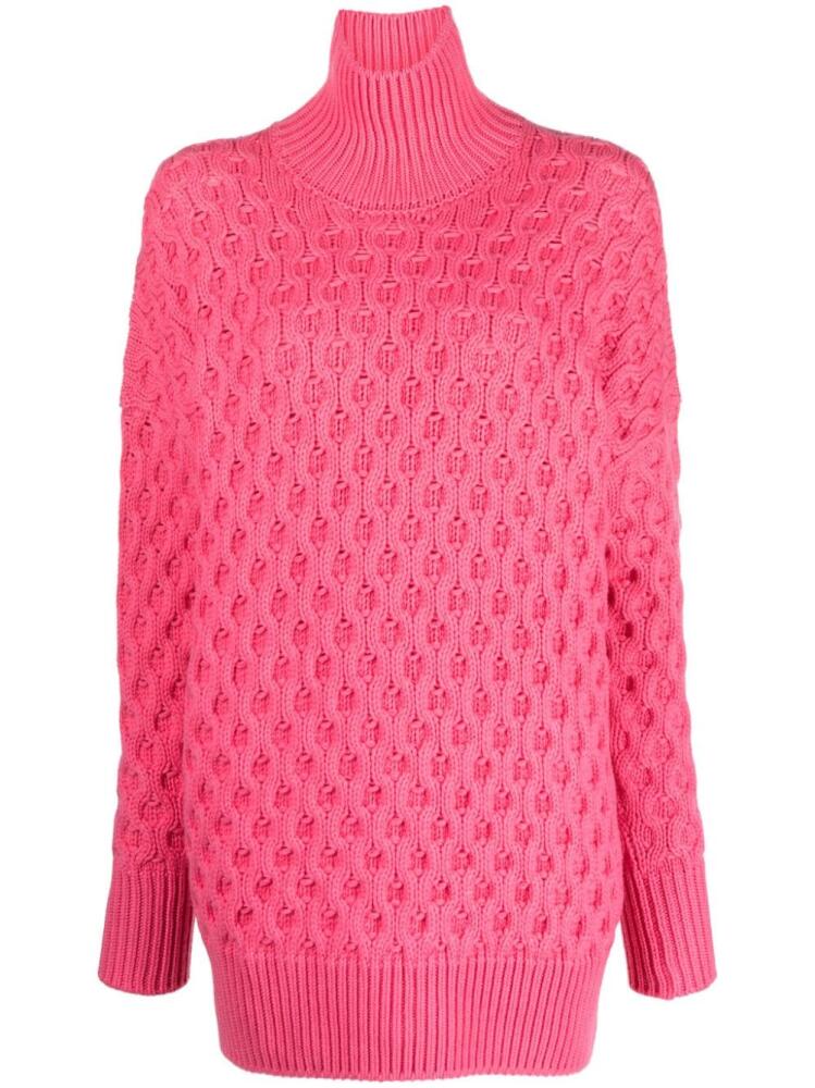 SA SU PHI roll-neck cashmere jumper - Pink Cover