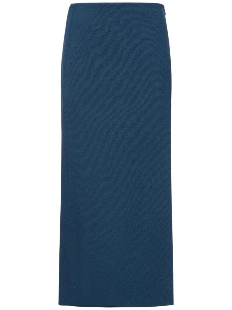 TORY BURCH Stretch Faille Long Wrap Skirt Cover