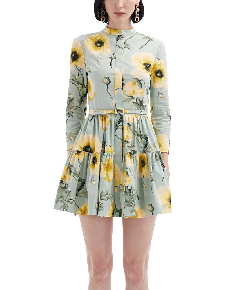 Oscar de la Renta Floral Print Mini Dress Cover