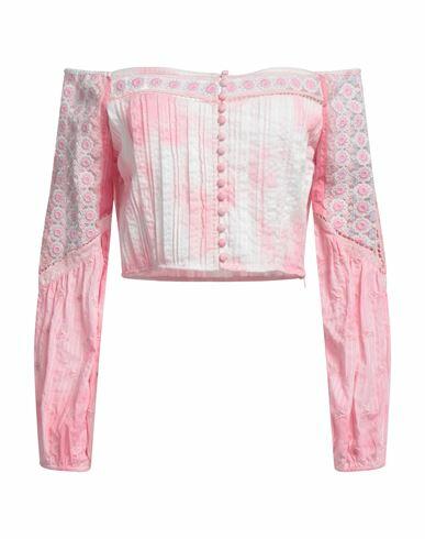 Loveshackfancy Woman Shirt Light pink Cotton Cover