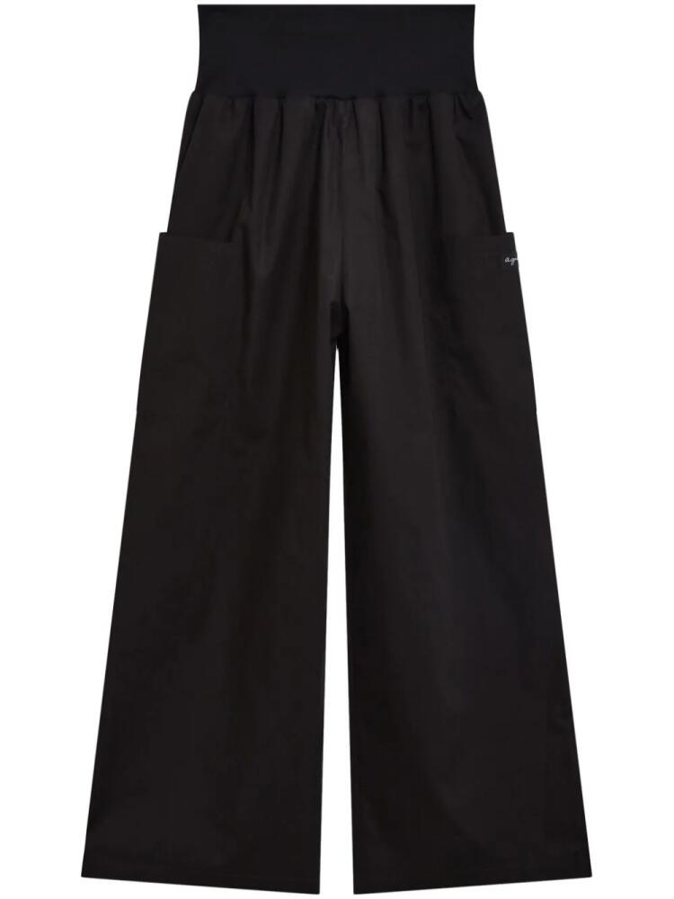 agnès b. high-waisted wide-leg trousers - Black Cover