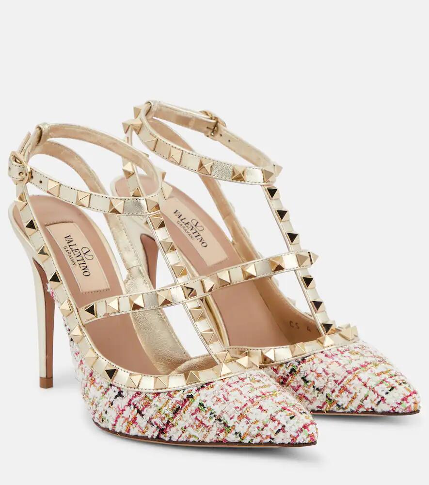 Valentino Garavani Rockstud 100 bouclé pumps Cover