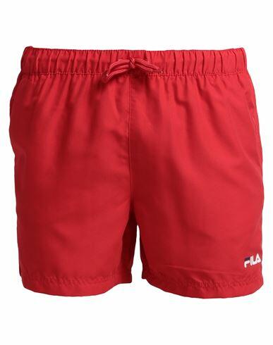 Fila Man Swim trunks Red Polyester Cover