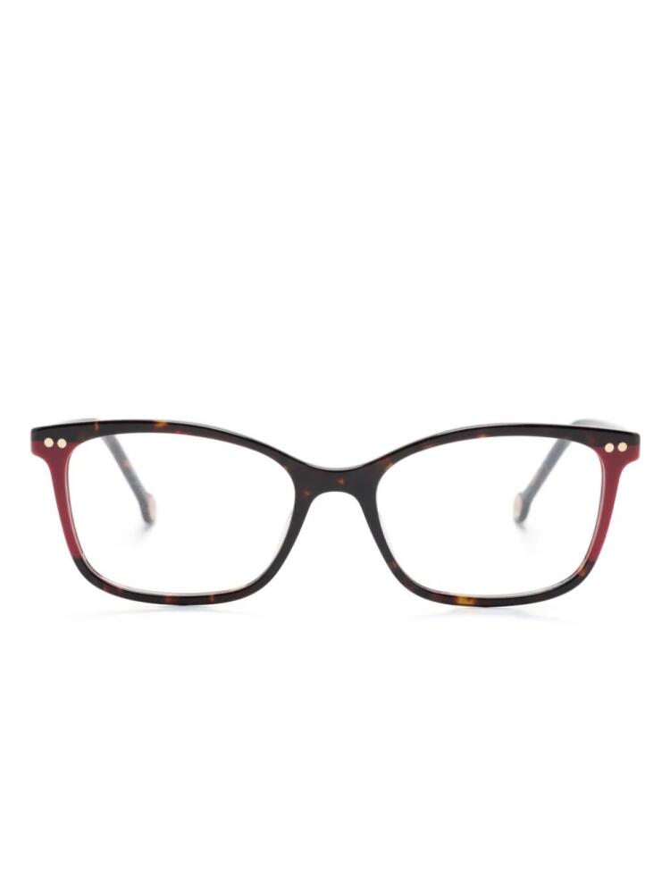 Carolina Herrera tortoiseshell square-frame glasses - Brown Cover