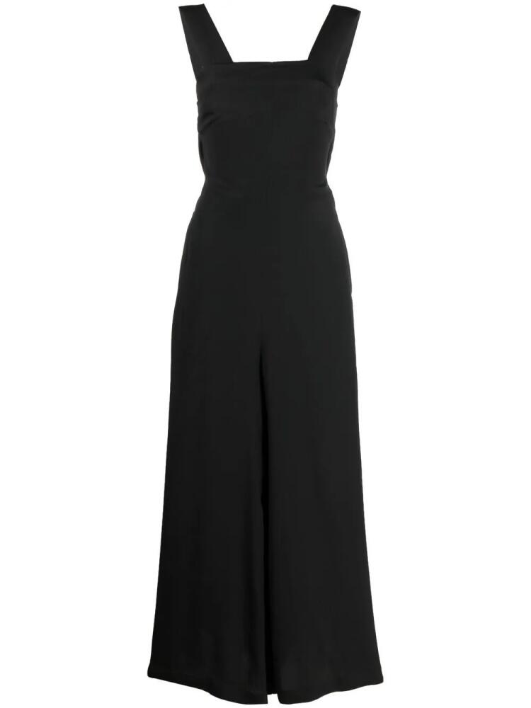 Semicouture draped-detailing wide-leg jumpsuit - Black Cover