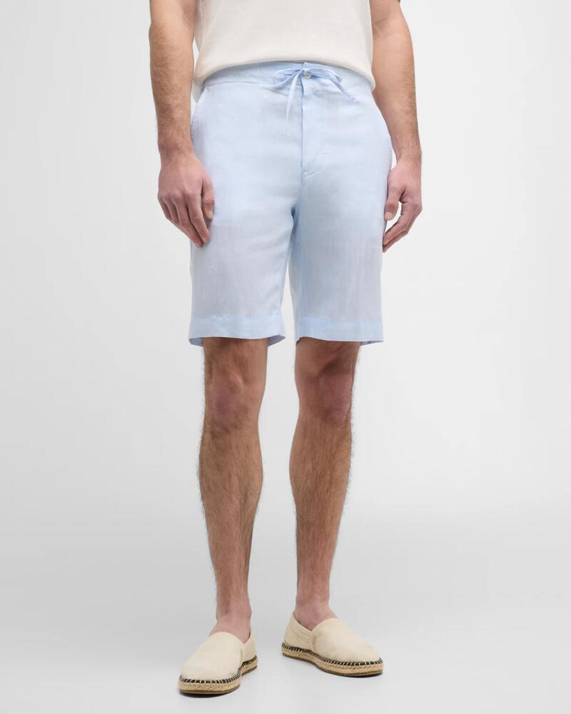 Loro Piana Men's Linen Drawstring Bermuda Shorts Cover