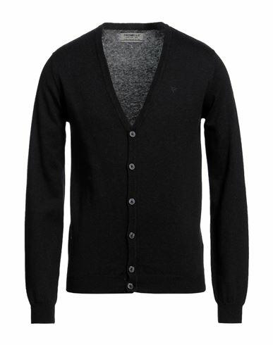 Fred Mello Man Cardigan Navy blue Cotton, Wool Cover