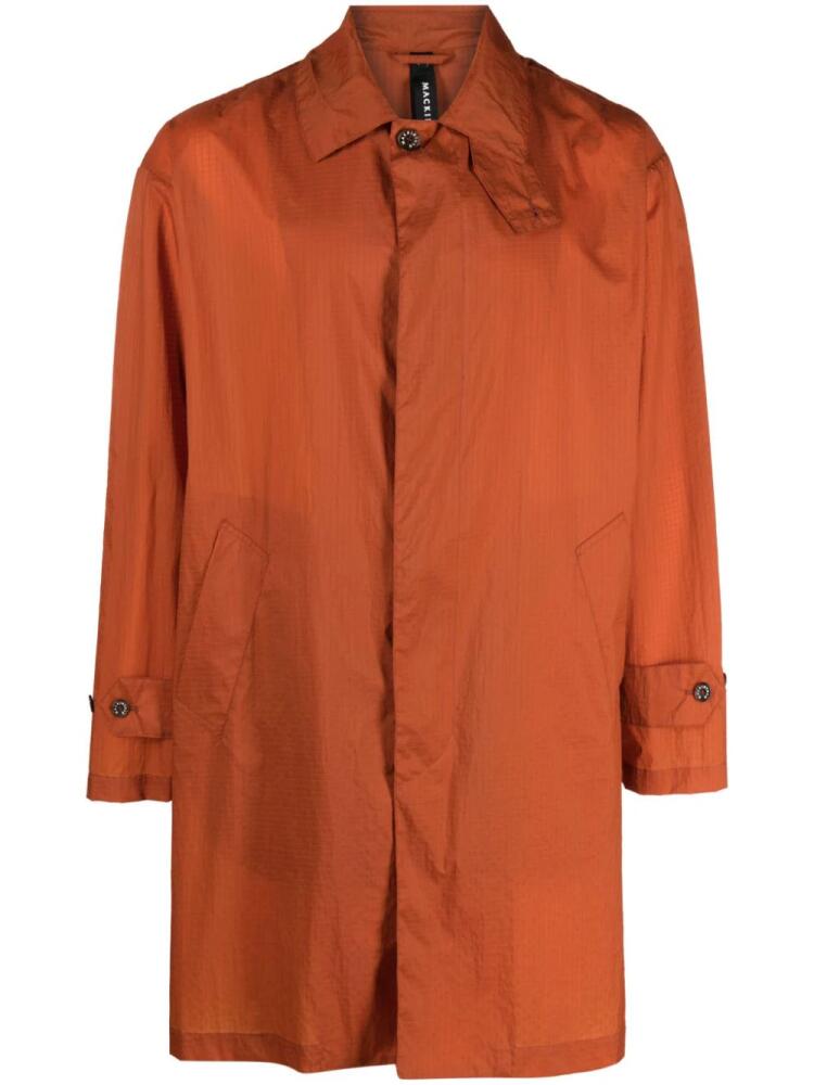 Mackintosh Soho ripstop-texture raincoat - Orange Cover