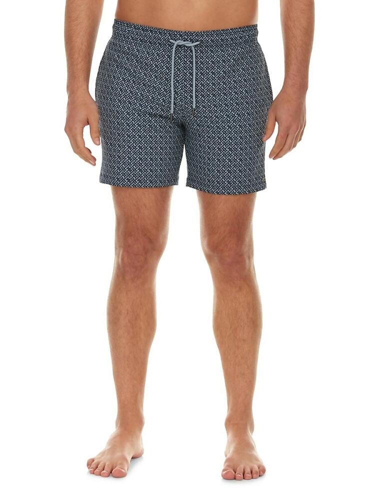 Harmonqlo Men's Sunda Print Swim Shorts - Navy Cover