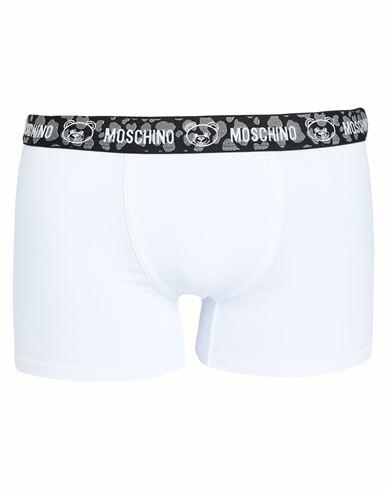 Moschino Man Boxer White Cotton, Elastane Cover