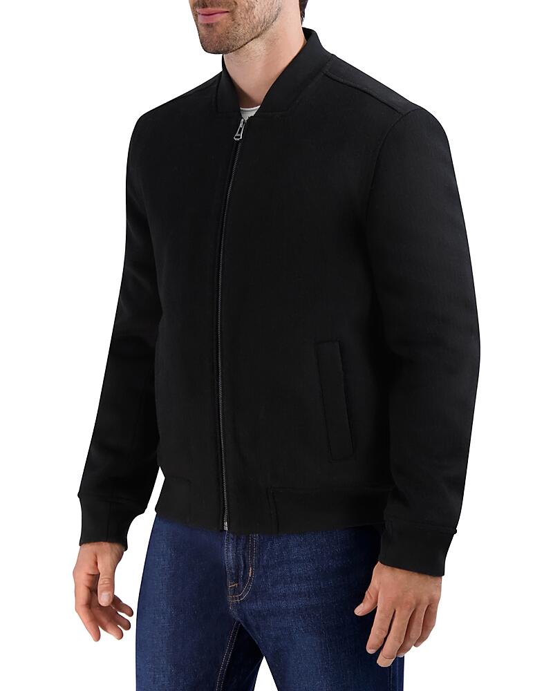 Cole Haan Wool Blend Textured Bomber Jacket Cover