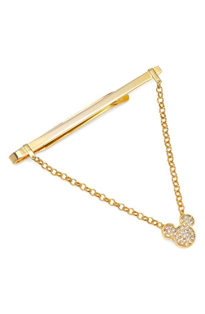 Cufflinks, Inc. x Disney Mickey Gold Crystal Chain Tie Bar with Chain Cover