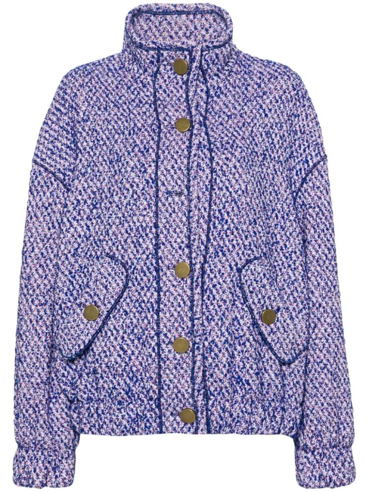 Philosophy Di Lorenzo Serafini tweed bomber jacket - Blue Cover