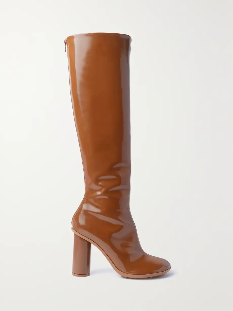 Bottega Veneta - Latex Knee Boots - Brown Cover