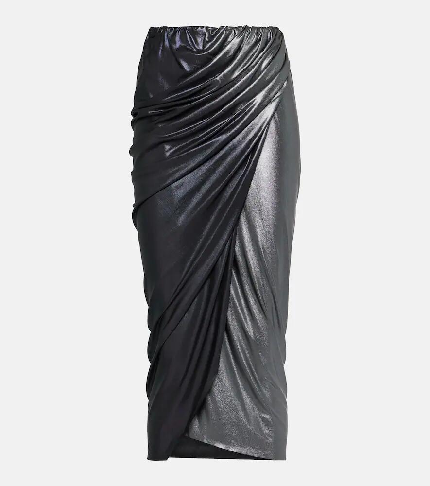 Rick Owens Lilies draped jersey midi skirt Cover