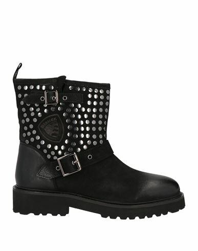 Blauer Woman Ankle boots Black Leather Cover