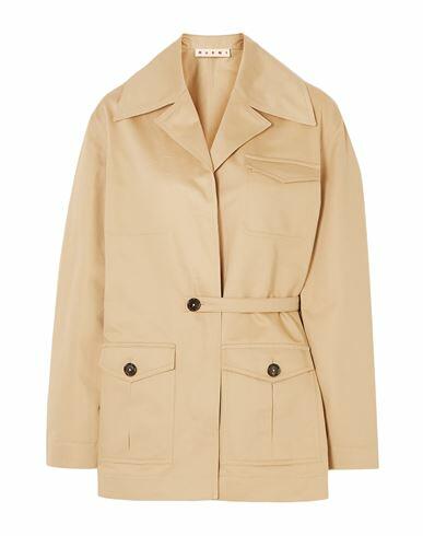 Marni Woman Jacket Camel Cotton, Linen Cover