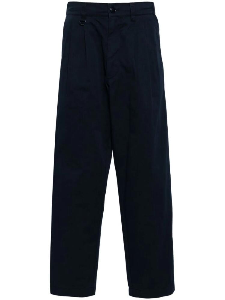 CHOCOOLATE pleat-detail cotton trousers - Blue Cover