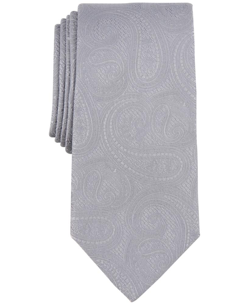 Michael Kors Men's Rich Texture Paisley Tie - Grey Cover