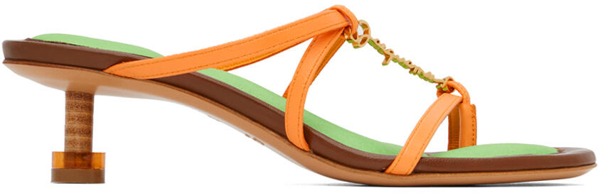 JACQUEMUS Orange Le Raphia 'Les Sandales Basses Pralu' Heels Cover