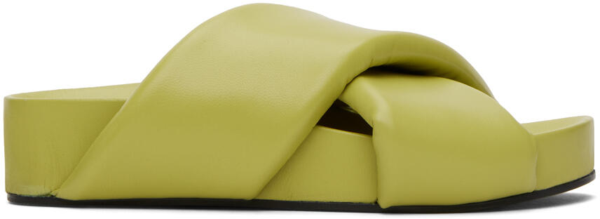 Jil Sander Green Padded Slides Cover