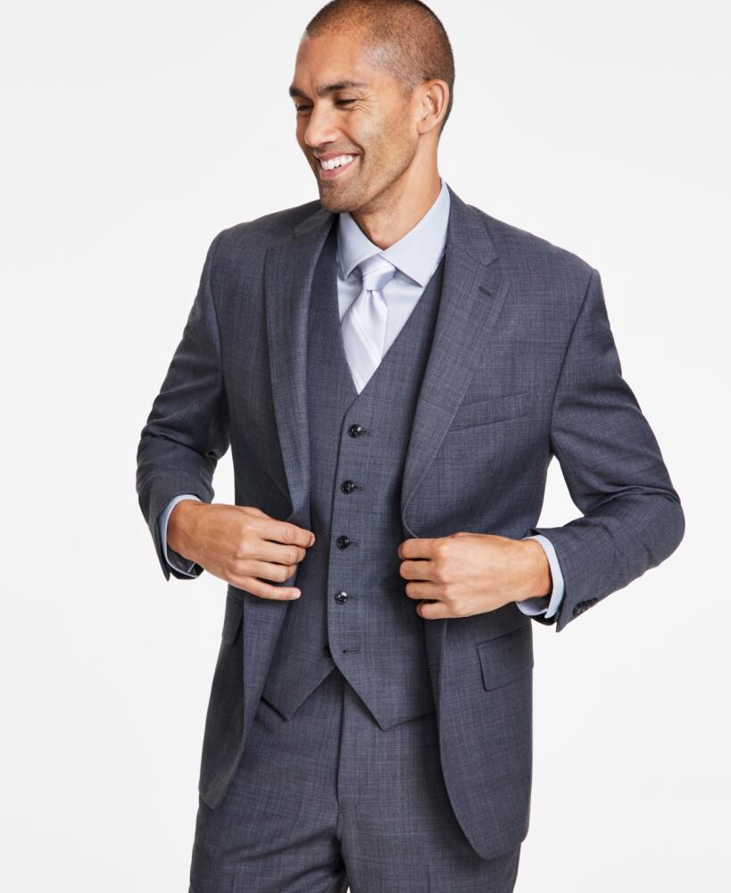 Michael Kors Men's Classic-Fit Wool-Blend Stretch Solid Suit Jacket - Mid Grey Cover