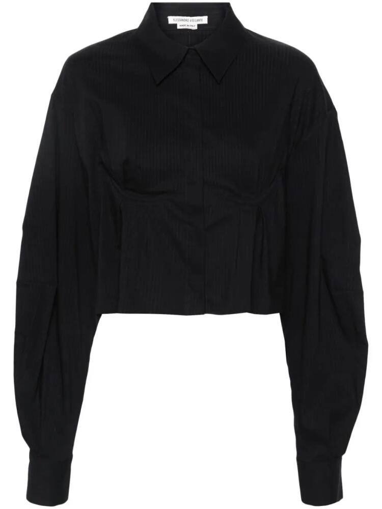 ALESSANDRO VIGILANTE cut out-detail shirt - Black Cover