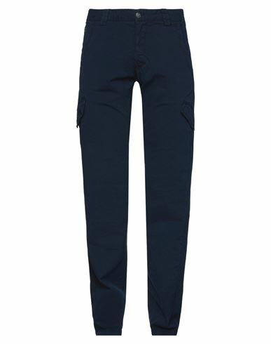 La Martina Man Pants Midnight blue Cotton, Elastane Cover