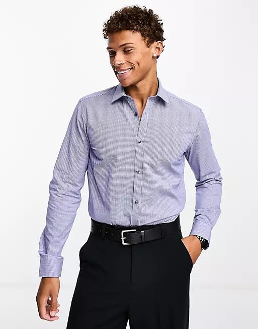 French Connection YD plaid smart shirt in blue Cover