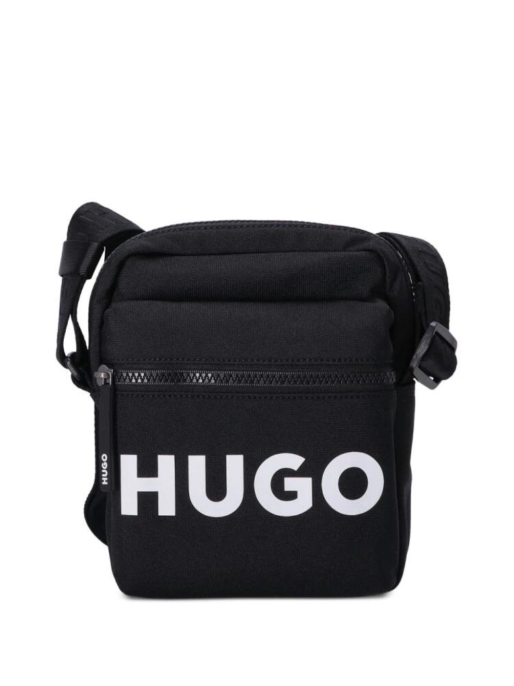 HUGO logo-print messenger bag - Black Cover