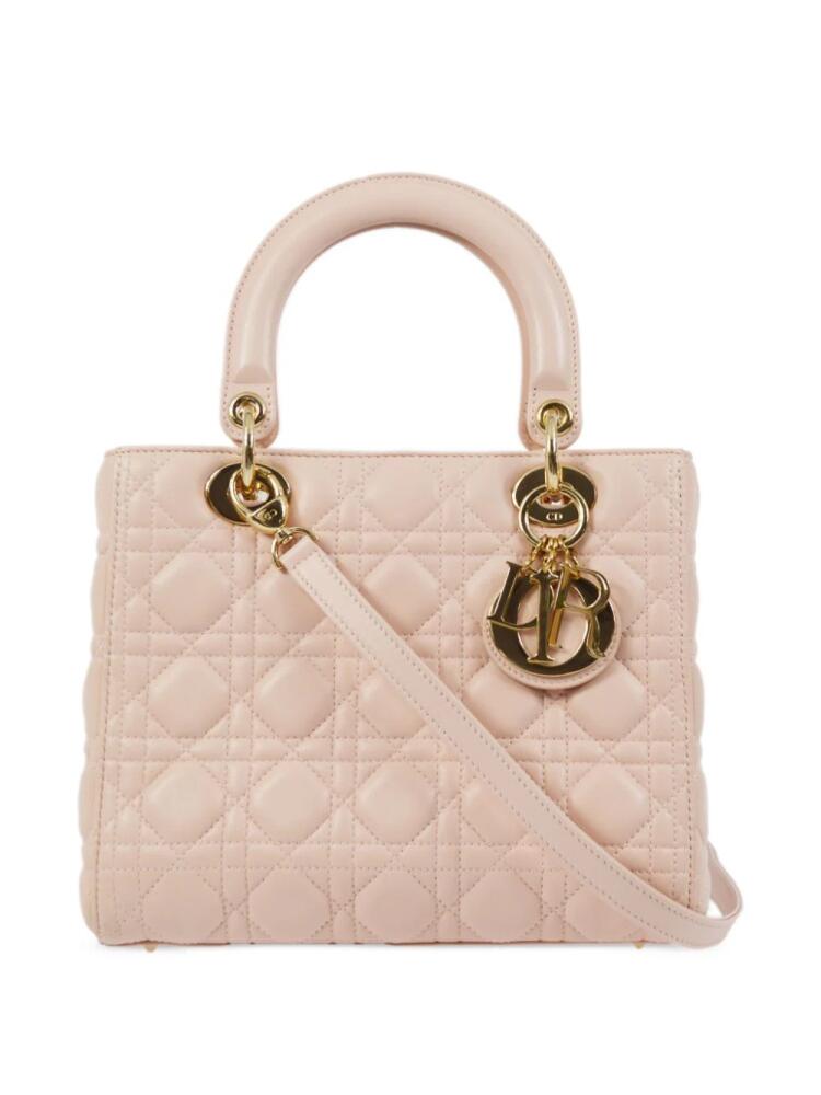 Christian Dior Pre-Owned 2014 Lady Dior Cannage 2way handbag - Pink Cover