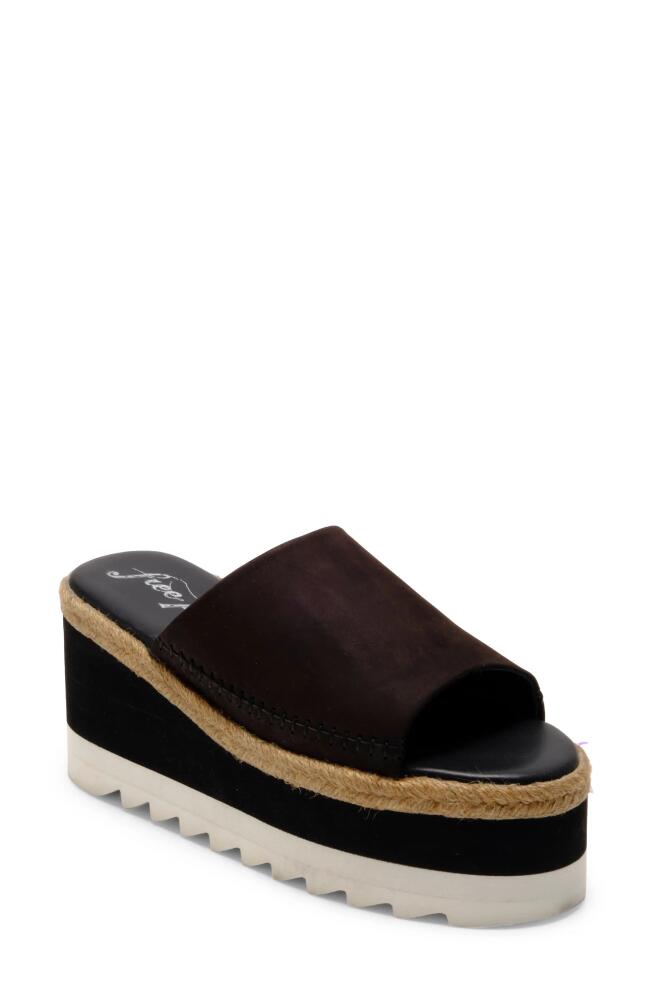 Free People Santorini Platform Slide Sandal in Black Cover