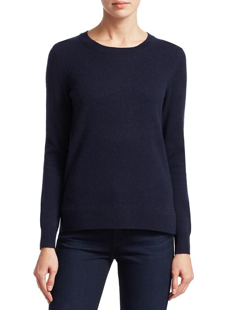 Saks Fifth Avenue Women's Cashmere Roundneck Sweater - Navy Dusk Cover