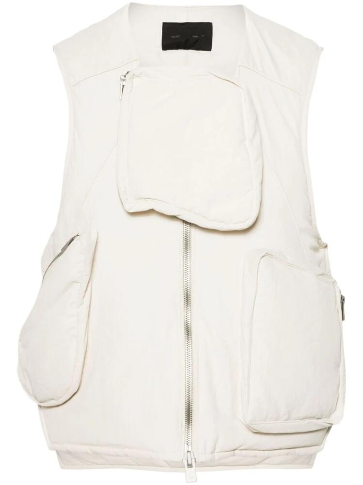 HELIOT EMIL multi-pocket padded gilet - Neutrals Cover