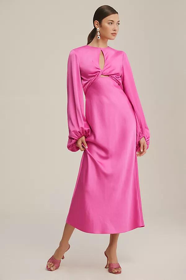 Significant Other Demi Backless Long-Sleeve Column Gown Cover