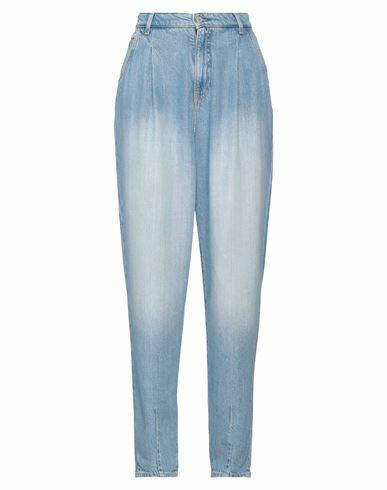 Guess Woman Jeans Blue Tencel, Cotton Cover