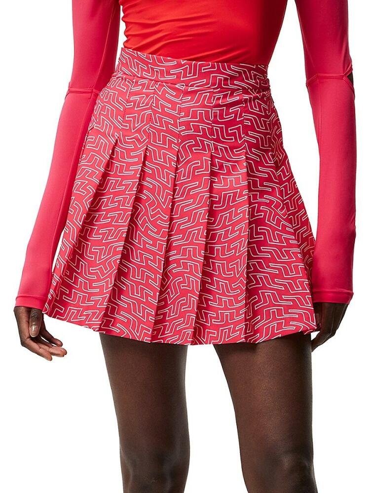 J. Lindeberg Women's Adina Pleated Mini Skirt - Azalea Cover