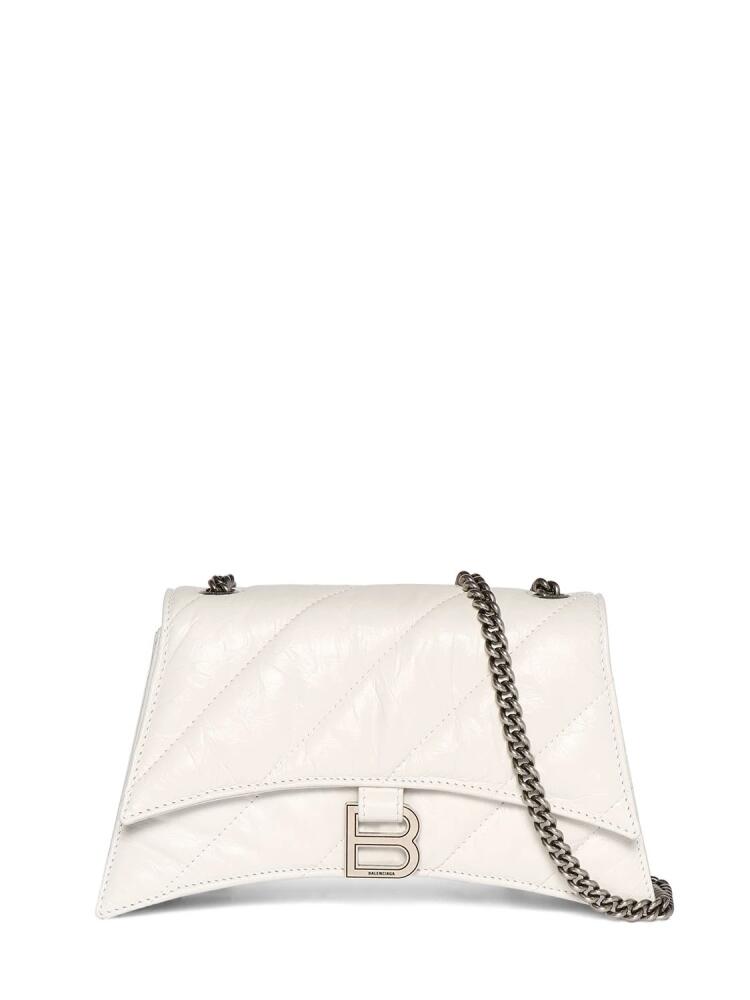 BALENCIAGA Crush Leather Chain Wallet Cover