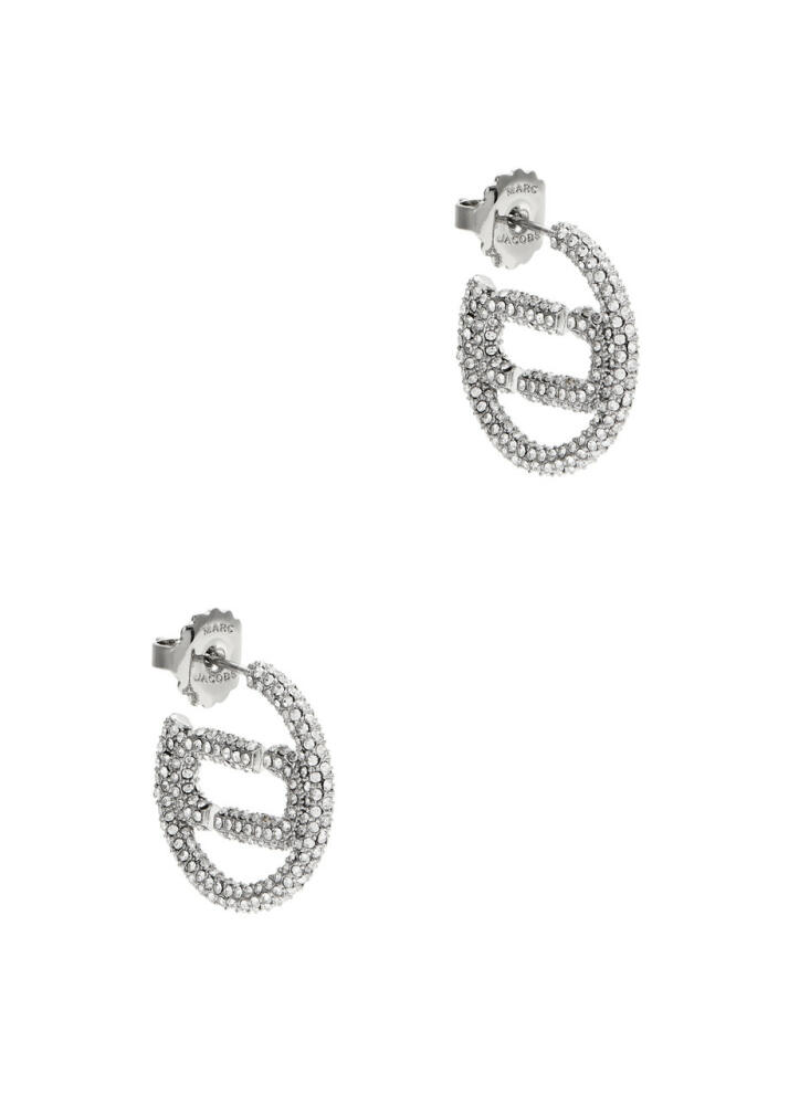 Marc Jacobs J Marc Crystal-embellished Hoop Earrings - Silver Cover