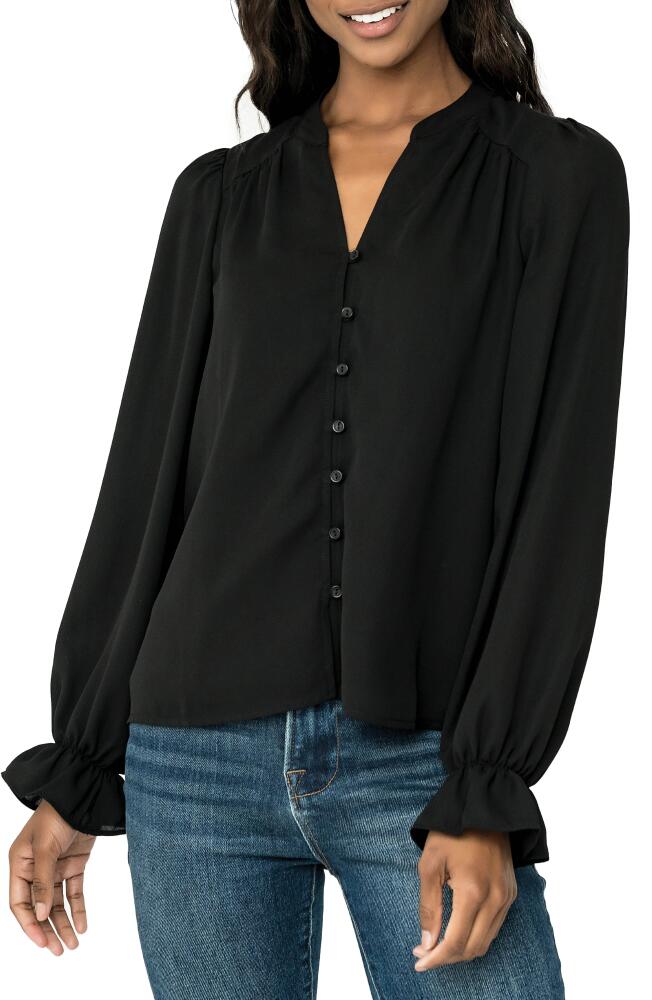 GIBSONLOOK Ruffle Sleeve Blouse in Black Cover