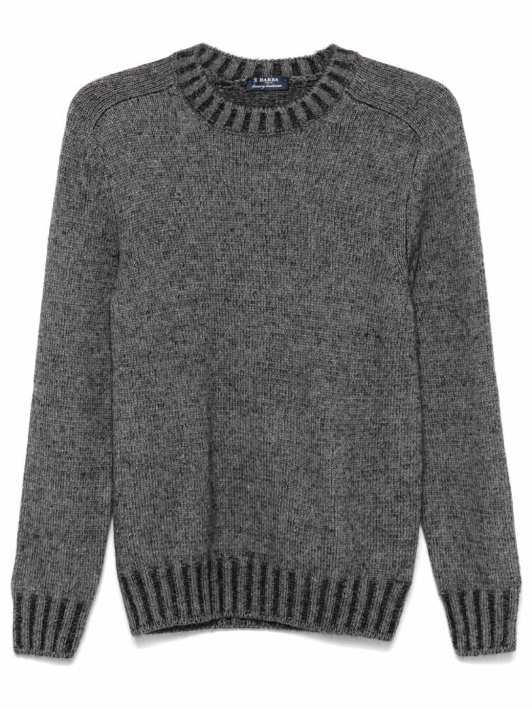 Barba mélange-effect sweater - Grey Cover