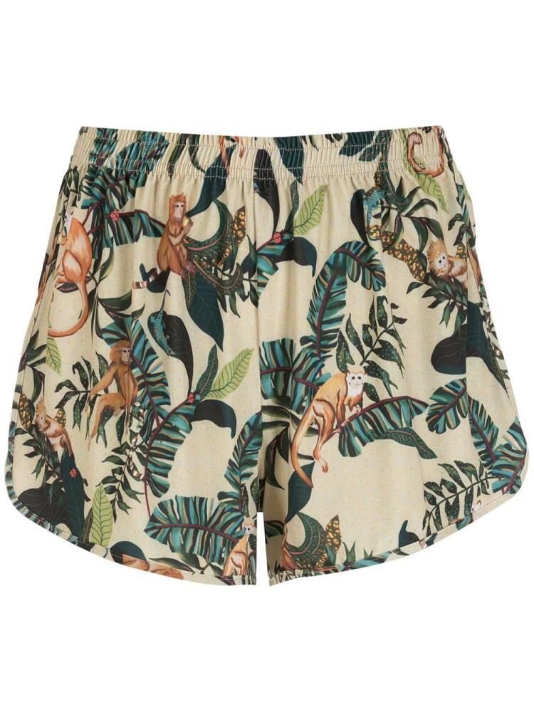 Lygia & Nanny Lee leaf-print shorts - Neutrals Cover