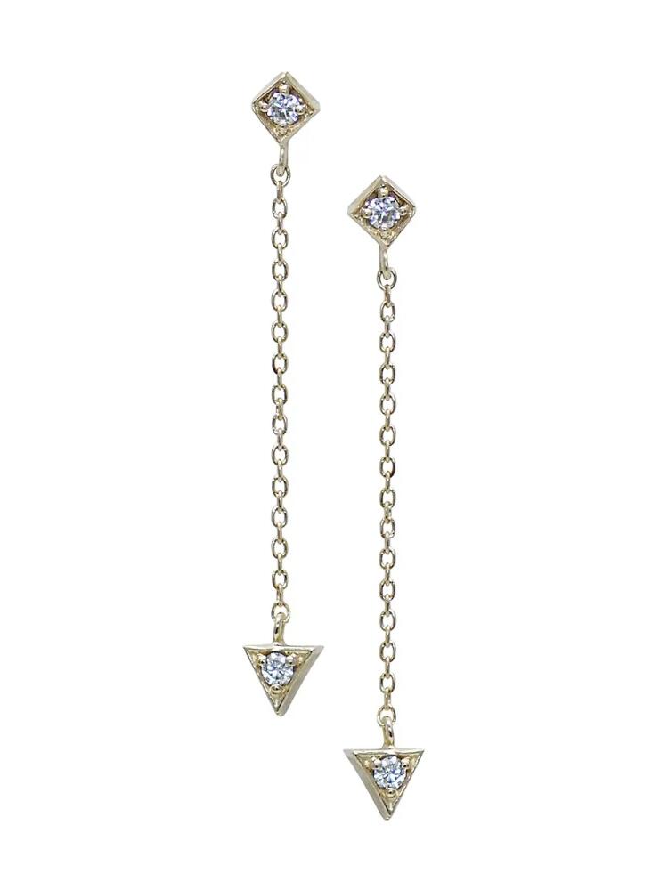 Anzie Women's 14K Yellow Gold & 0.12 TCW Diamond Drop Earrings Cover