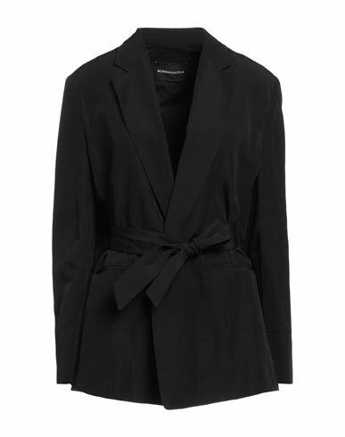 Bcbgmaxazria Woman Blazer Black Cotton, Linen, Tencel Cover