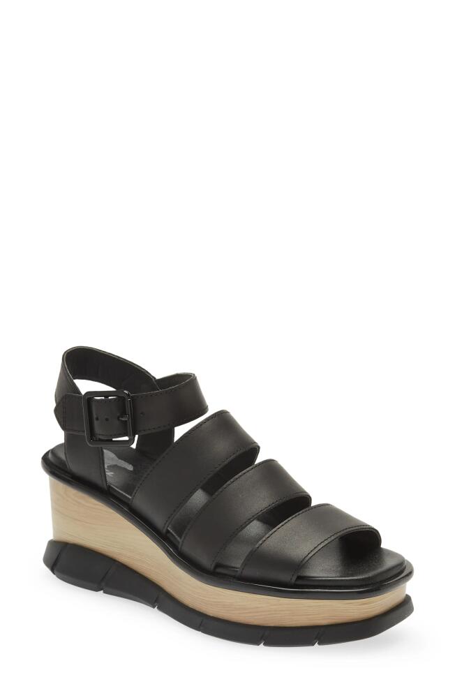 SOREL Joanie III Ankle Strap Wedge Platform Sandal in Black Black Cover